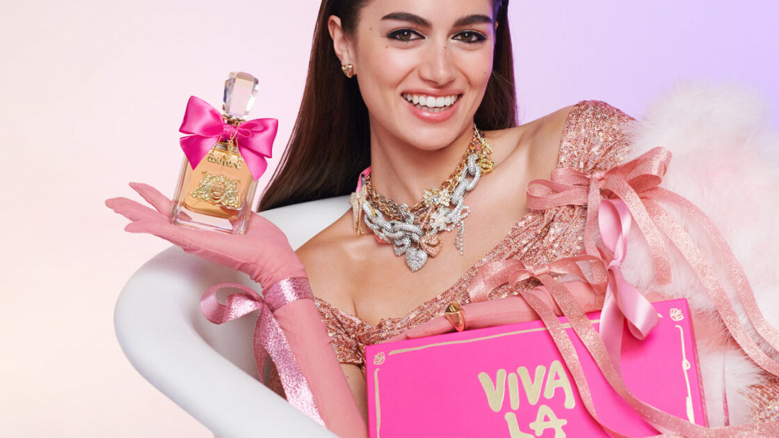 Juicy Couture Viva La Juicy Model Holding The Bottle